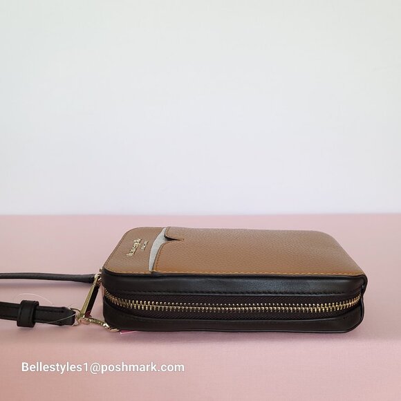 KATE SPADE Zeezee North South Pebbled Leather Phone Crossbody Bag- Bungalow M🎈⭐ - Picture 9 of 16